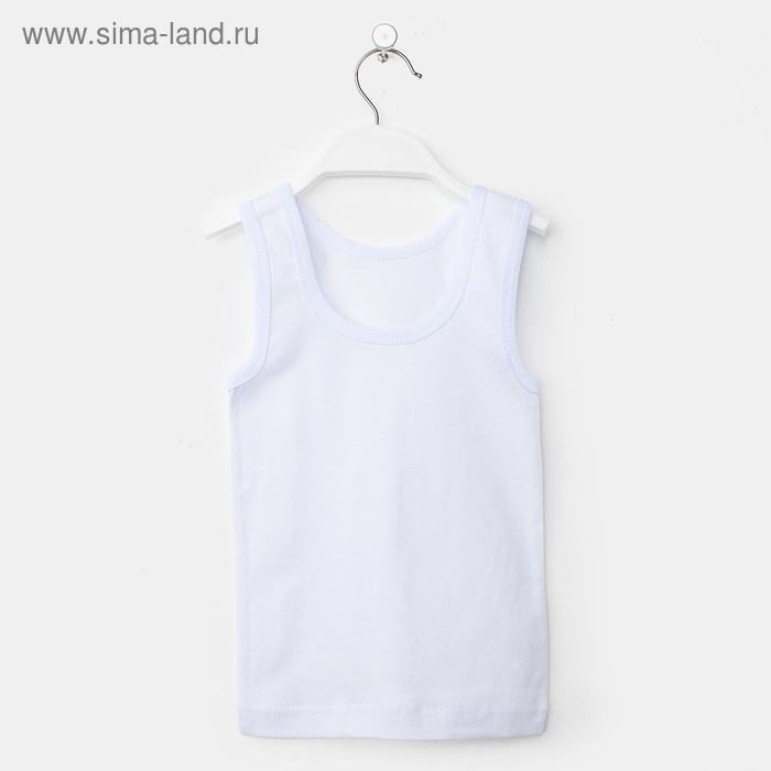 Майка для мальчика, рост 134 см, цвет белый м0006 - Фото 1
