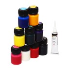 Набор витражных красок по стеклу Decola, 9 цветов × 20 мл + контур - Фото 2