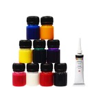 Набор витражных красок по стеклу Decola, 9 цветов × 20 мл + контур - Фото 6