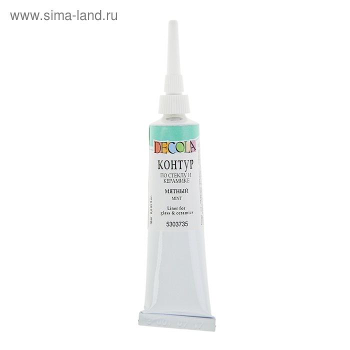 Контур по стеклу и керамике 18 мл, ЗХК Decola, мятный, (5303735) - Фото 1
