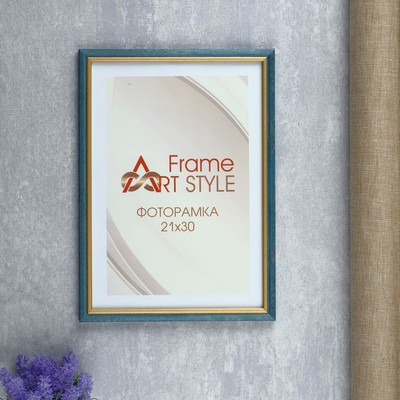 Фоторамка для фото 21×30 см Elara, сосна, синий, (пластиковый экран)