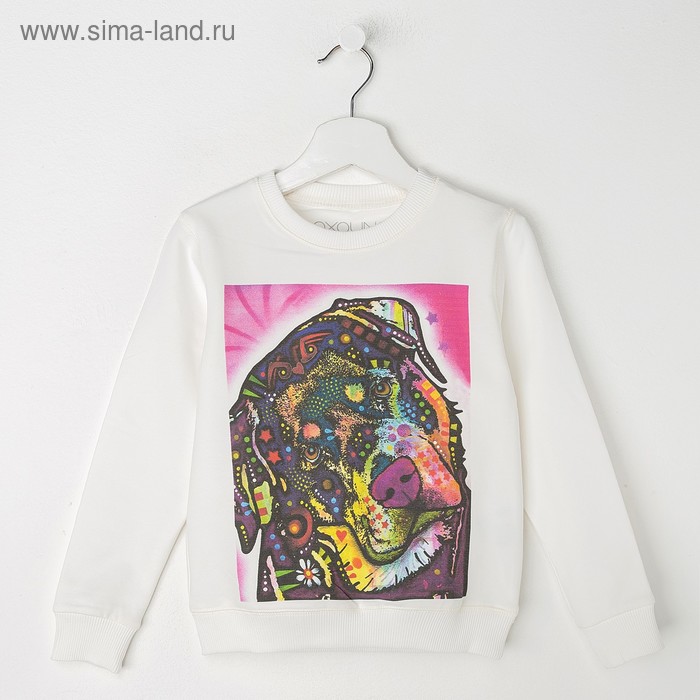 Свитшот детский family look "Друг" OXO-0207-008, цвет молочный, рост 158 - Фото 1