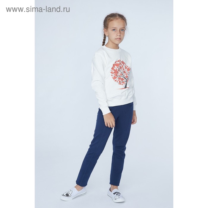 Свитшот для девочки family look "Дерево с сердцем" OXO-0207-018, цвет молочный, рост 164 - Фото 1