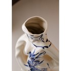 Ваза керамическая "Есения", настольная, роспись, бело-синяя, 42 см, авторская работа - Фото 5