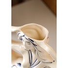 Ваза керамическая "Лолита", настольная, роспись, бело-синяя, 42 см, авторская работа - Фото 5
