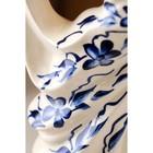 Ваза керамическая "Лолита", настольная, роспись, бело-синяя, 42 см, авторская работа - Фото 6
