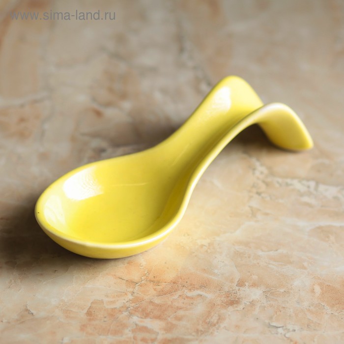 Подставка под ложку, жёлтая, 15 см - Фото 1