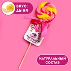 Леденец на палочке «Настройся на лучшее», вкус: дыня, 15 г. 2913892 - фото 10571479