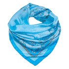 Платок текстильный FC 750_4159, цвет голубой, размер 90х90 - Фото 1