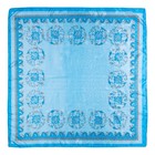 Платок текстильный FC 750_4159, цвет голубой, размер 90х90 - Фото 2