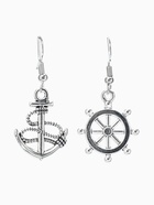 Серьги металл «Морячка», цвет чернёное серебро - Фото 4