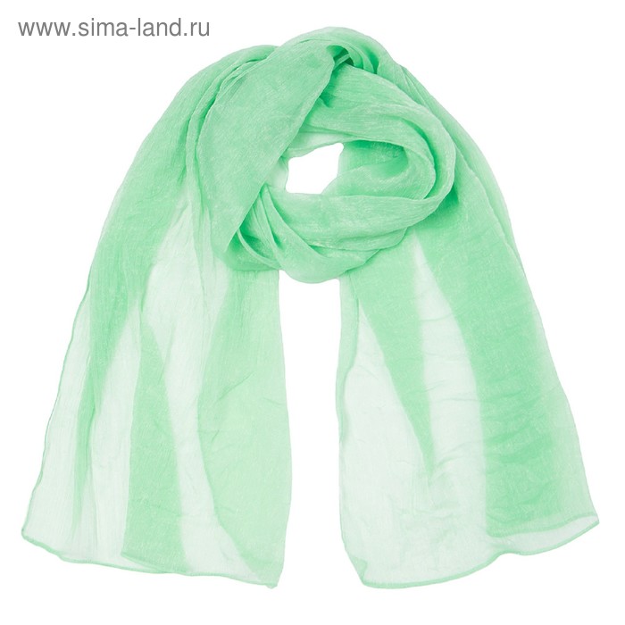 Шарф текстильный S 1646_18, цвет зелёный, размер 50х160 - Фото 1
