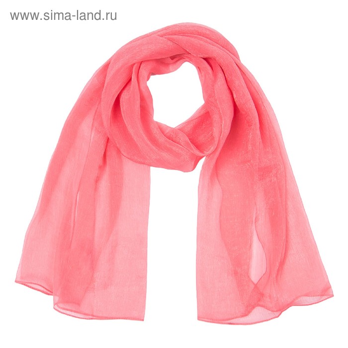 Шарф текстильный S 1646_44, цвет розовый, размер 50х160 - Фото 1