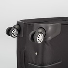 Чемодан средний "Классик" с расширением, отдел на молнии, 2 наружных кармана, 4 колеса, цвет чёрный - Фото 5