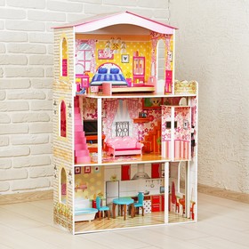 Кукольный дом «Яркий интерьер», с мебелью
