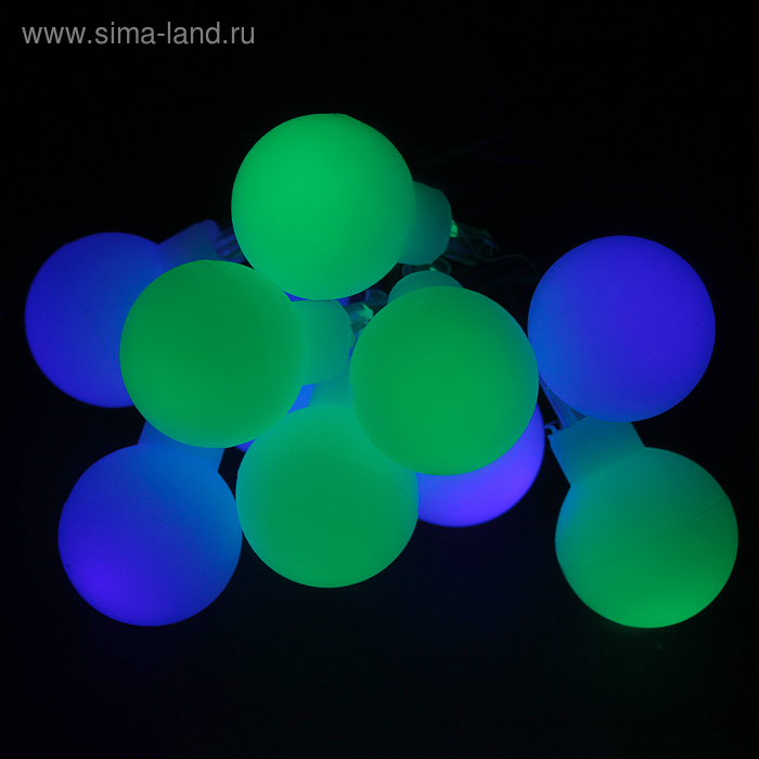 УЦЕНКА НИТЬ, 4 м, с насад. “Шарики”, Н.Т. LED-25-220V, 8 режимов, МУЛЬТИ - Фото 1