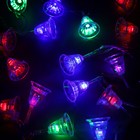 УЦЕНКА Гирлянда «Нить» 5 м с насадками «Колокольчики», IP20, прозрачная нить, 20 LED, свечение мульти (RG/RB), мигание, 220 В - Фото 5