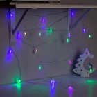 УЦЕНКА Гирлянда «Нить» 5 м с насадками «Колокольчики», IP20, прозрачная нить, 20 LED, свечение мульти (RG/RB), мигание, 220 В - Фото 7