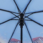 Зонт полуавтоматический «Венеция», 3 сложения, 8 спиц, R = 50 см, цвет светло-голубой - Фото 3