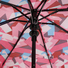 Зонт полуавтоматический «Абстракция», прорезиненная ручка, 3 сложения, 8 спиц, R = 50 см, цвет розовый - Фото 3