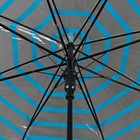 Зонт полуавтоматический «Полоска», 8 спиц, R = 46 см, цвет голубой - Фото 3
