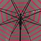 Зонт полуавтоматический «Полоска», 8 спиц, R = 46 см, цвет малиновый - Фото 3