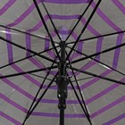 Зонт полуавтоматический «Полоска», 8 спиц, R = 46 см, цвет фиолетовый - Фото 3