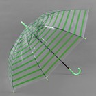 Зонт полуавтоматический «Полоска», 8 спиц, R = 46 см, цвет зелёный - Фото 1