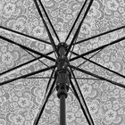 Зонт - трость полуавтоматический «Кружево», 8 спиц, R = 46 см, цвет белый - Фото 3