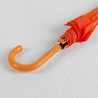 Зонт - трость полуавтоматический «Горошек», 8 спиц, R = 50 см, цвет оранжевый - Фото 4