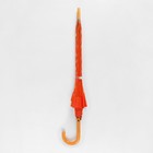 Зонт - трость полуавтоматический «Горошек», 8 спиц, R = 50 см, цвет оранжевый - Фото 5
