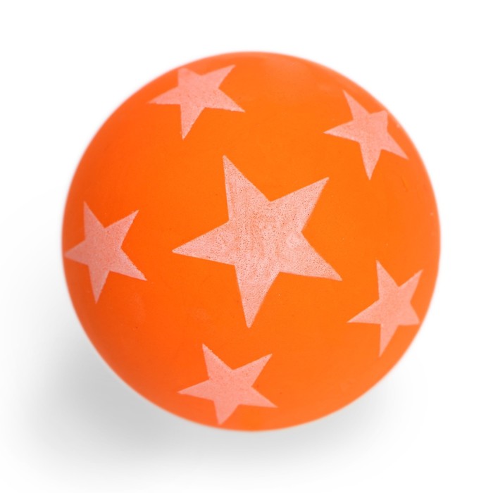 Мяч каучуковый «Звёздочки», светится в темноте, 4,3 см, цвета МИКС - фото 1890731122