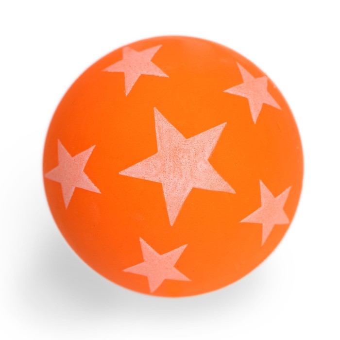 Мяч каучуковый «Звёздочки», светится в темноте, 4,3 см, цвета МИКС - фото 1908360721