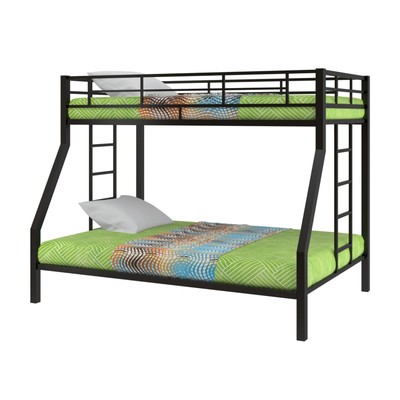 Двухъярусная кровать «Гранада», 1980 х 1260 х 1560 мм, цвет чёрный