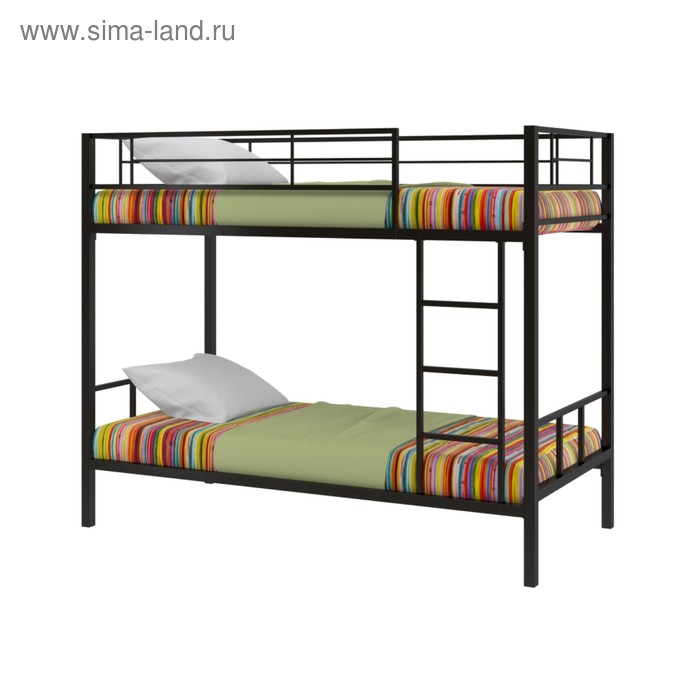 Двухъярусная кровать «Севилья 2», 1980 х 960 х 1620 мм, цвет чёрный - Фото 1