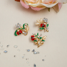 Брошь ассорти «Божьи коровки в цветах», цветная в золоте (неделимая фас.12шт, цена за шт) - Фото 2