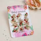 Брошь ассорти «Божьи коровки в цветах», цветная в золоте (неделимая фас.12шт, цена за шт) - Фото 3