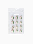 Брошь «Цветок подснежник», белый, зелёная в золоте 2738662