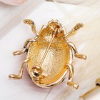 Брошь «Божья коровка» крупная, цвет красно-черный в золоте - Фото 2