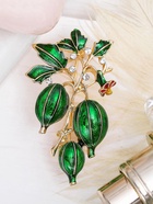 Брошь "Крыжовник", цвет зеленый в золоте - фото 809208692