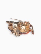 Брошь «Филин в очках», цветная в золоте - Фото 3