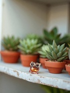 Брошь «Филин в очках», цветная в золоте - Фото 4