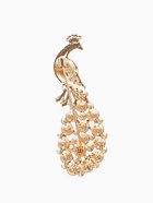 Брошь «Павлин» с жемчужным хвостом, цветная в золоте - Фото 3