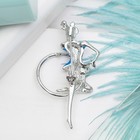 Брошь «Гимнастка с обручем», цвет голубой в серебре - Фото 2