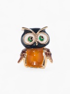 Брошь «Сова» мультяшная, цветная в золоте - Фото 1