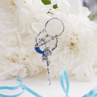 Брошь «Гимнастка» с хулахупом, цвет сине-белый в серебре - Фото 2