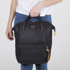 Рюкзак-сумка, отдел на молнии, 2 наружных кармана, 2 боковых кармана, цвет чёрный - Фото 6