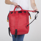 Рюкзак-сумка, отдел на молнии, 2 наружных кармана, 2 боковых кармана, цвет бордовый - Фото 5