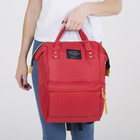Рюкзак-сумка, отдел на молнии, 2 наружных кармана, 2 боковых кармана, цвет бордовый - Фото 6
