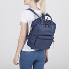 Рюкзак-сумка, отдел на молнии, 2 наружных кармана, 2 боковых кармана, цвет синий - Фото 2